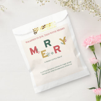 Tied with Merry Christmas Favour Bags