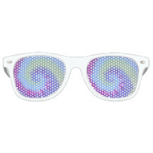 tiedye adult retro party shades blues spiral