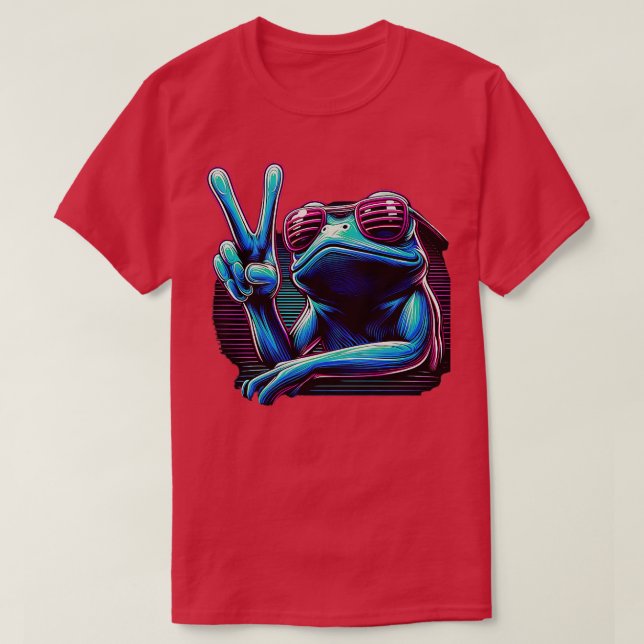 TieDye Cool Frog Hippie 4 T-Shirt (Design Front)