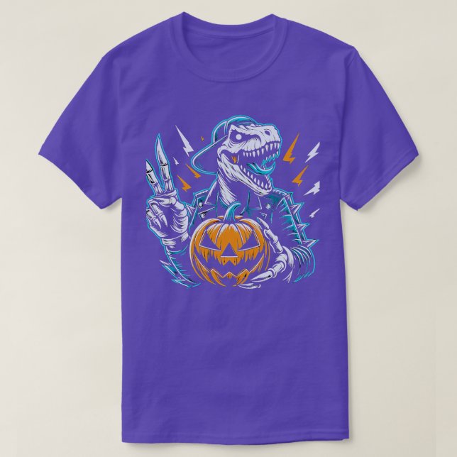 TieDye Dinosaur Hippie Dinosaur Halloween 1 T-Shirt (Design Front)