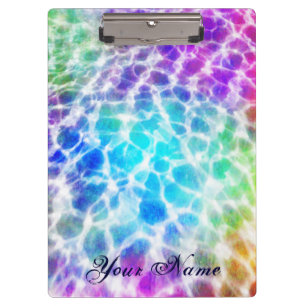 Tiedye Hippie Wavy Rainbow Effect Clipboard