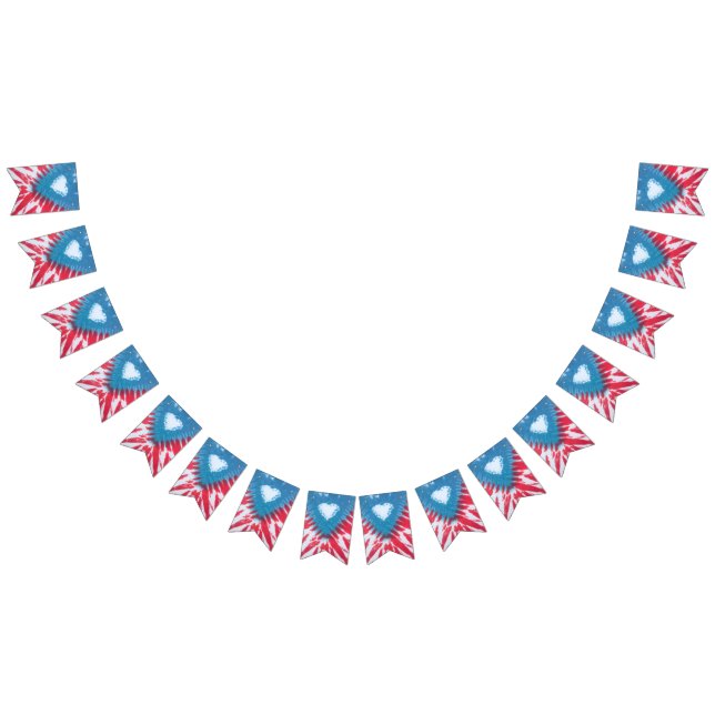 tiedye party bunting banner puerto rico flag (All)