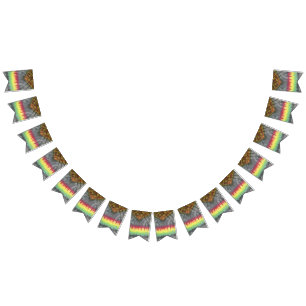 tiedye party bunting banner Rasta 1