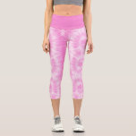 Tiedye Pink Spiral Hippie Tie Dye   Capri Leggings<br><div class="desc">Pastel tie dye pattern design in pink and white colour. Pink tiedye shibori hippie spiral design pattern Capri Leggings</div>