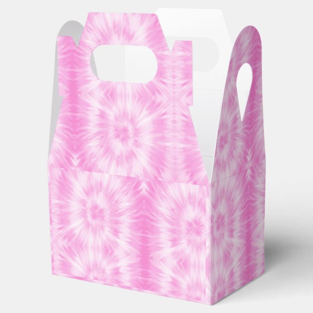 Tiedye Pink Spiral Hippie Tie Dye   Favour Box (Opened)