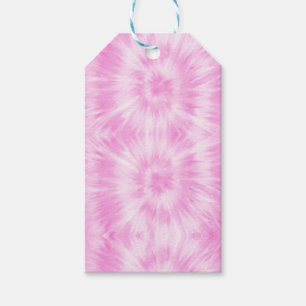 Tiedye Pink Spiral Hippie Tie Dye Gift Tags