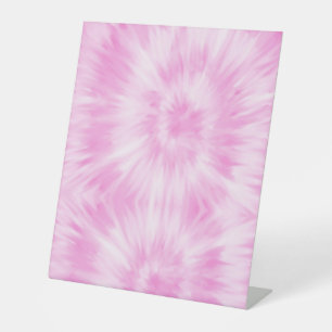 Tiedye Pink Spiral Hippie Tie Dye   Pedestal Sign