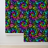 Tiedye Retro Hippie Flower Pattern Colourful Flora