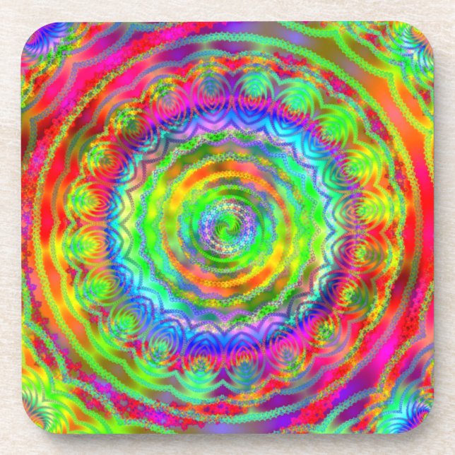 Tiedye Target Coaster (Front)