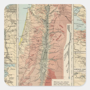 Tieflander Atlas Map Square Sticker