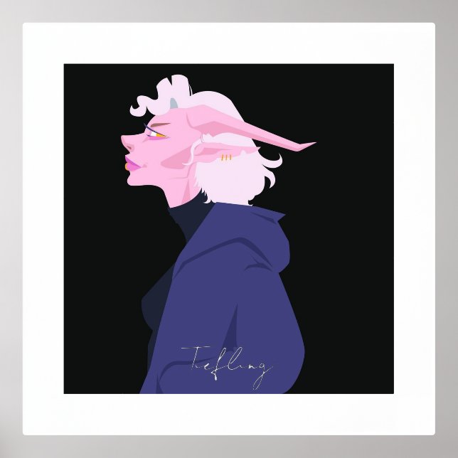 Tiefling Character  Foil Prints (Front)