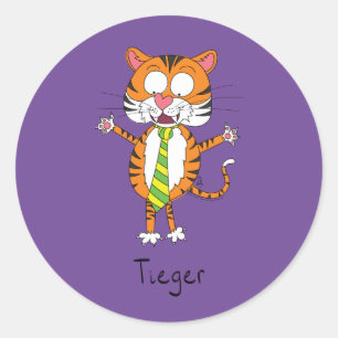 Tieger Tiger With a Necktie Sticker