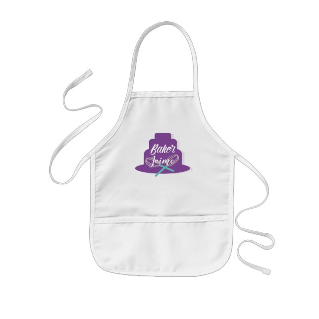 Tier Cake and Whisk Bakery Custom Name Kids Apron (Front)