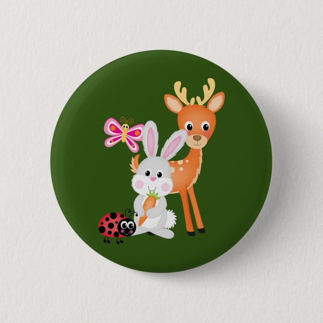 Tiere animals 6 cm round badge (Front)