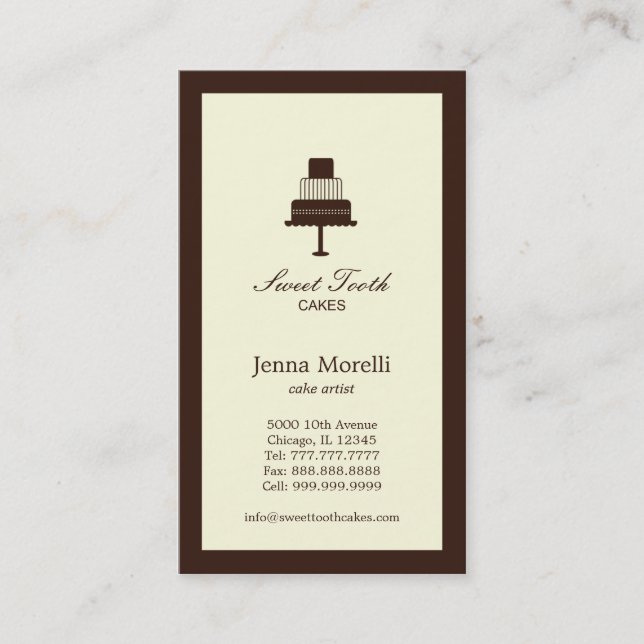 Tiered Cake Business Card (Front)