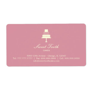 "Tiered Cake" Cake Box Label - Horizontal