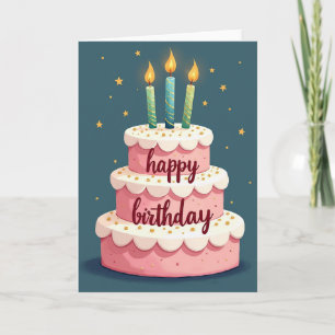 Tiered Cake Celebration Card