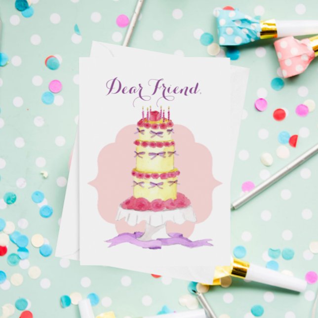 Tiered Cake Personalised Friendship Card (Creator Uploaded)