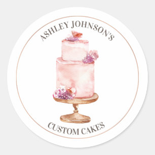 Tiered Custom Cake Business Sticker