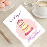 Tiered Flower Cake Thank You Card