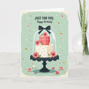 Tiered Glitter Birthday Card
