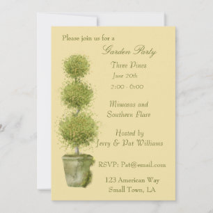 Tiered Topiary Garden Party Invitation