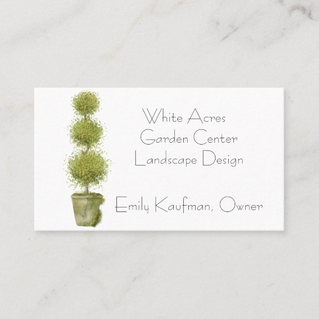 Tiered Topiary Plant Business Card (Front)