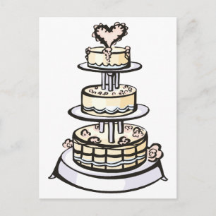 Tiered Wedding Cake Postcard