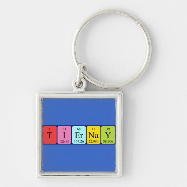 Tiernay periodic table name keyring (Front)