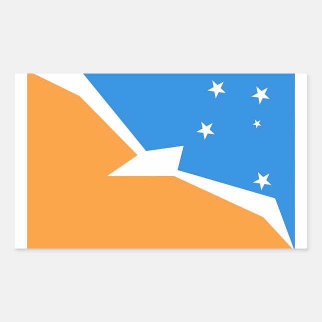 Tierra del Fuego Argentina flag fire land province Rectangular Sticker (Front)