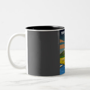 Tierra del Fuego National Park Poster - Patagonian Two-Tone Coffee Mug