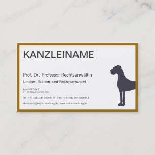 Tierrechtsanwalt Visitenkarte Business Card