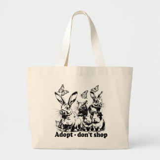 Tierschutz - Adopt don't shop Large Tote Bag