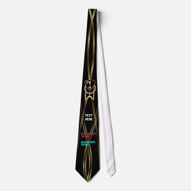 Ties Father Day Gold Pin Stripe Please See Notes (Front)