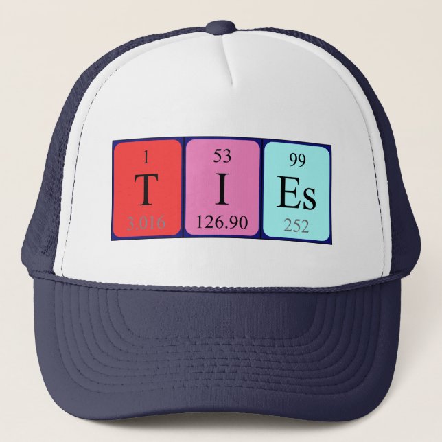 Ties periodic table name hat (Front)