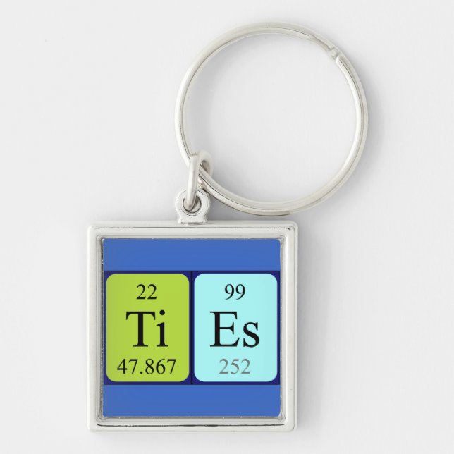 Ties periodic table name keyring (Front)