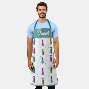 Ties polka dots pattern apron