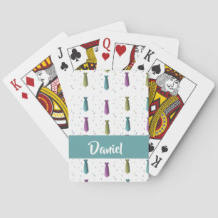 Ties polka dots pattern playing cards