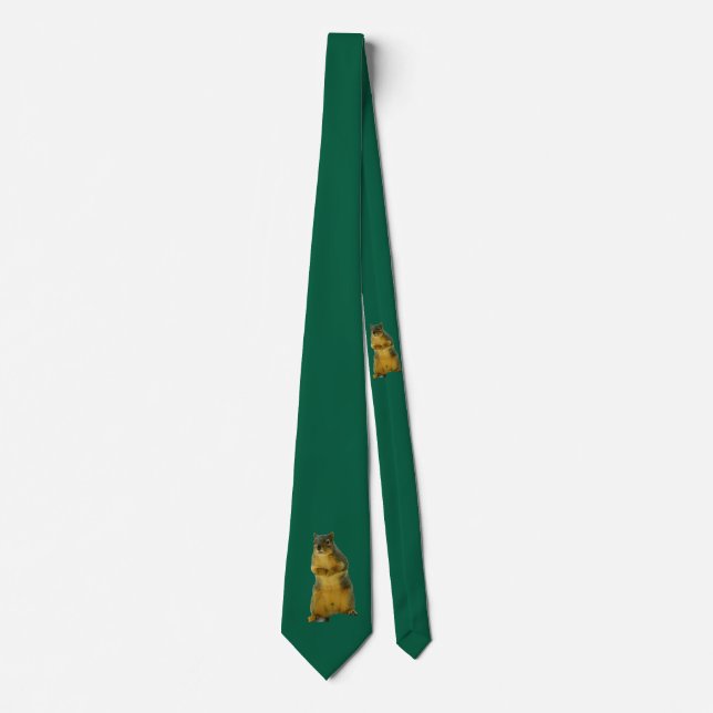 TieSquirrelly Stylish | Forest Green Novelty Tie (Front)