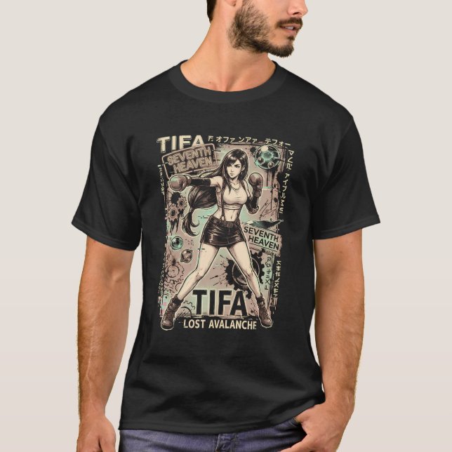 Tifa Lockhart FF7 Remake Black Crop Top Midriff Po (Front)