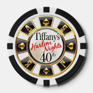 Tiffany 40th Harlem Vegas Casino Chip-Gold Poker Chips