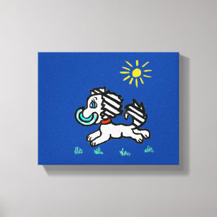 Tiffany and her Frisbee Canvas Print
