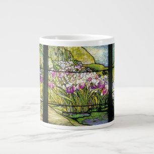 Tiffany Art Nouveau Iris Flowers Jumbo Mug