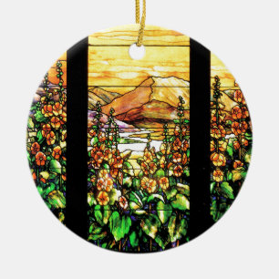 Tiffany Art Nouveau Stained Glass Ornament