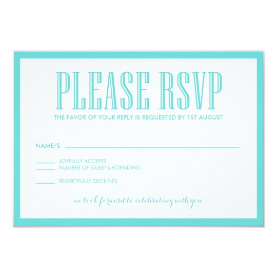Tiffany Blue Be Married RSVP Flat Card
