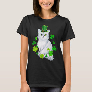 Tiffany Cat Shamrock Happy St Patrick's Day Cat T-Shirt