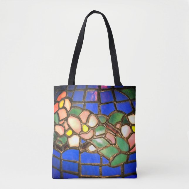 Tiffany Dogwood Stained Glass Tote Bag (Front)