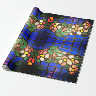Tiffany Dogwood Stained Glass Wrapping Paper