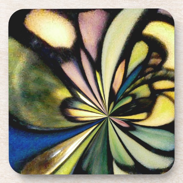 Tiffany Flow Square Coasters (Front)