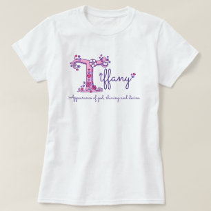 Tiffany girls name & meaning T monogram shirt